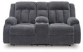 Observation - Steel - Double Reclining Power Loveseat With Console - Tallahassee Discount Furniture (FL)