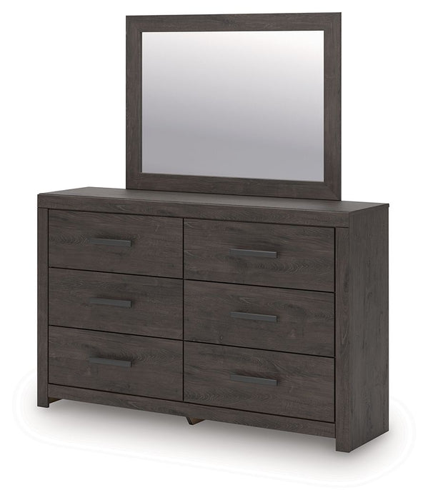 Prendonea - Charcoal - Dresser and Mirror - Tallahassee Discount Furniture (FL)