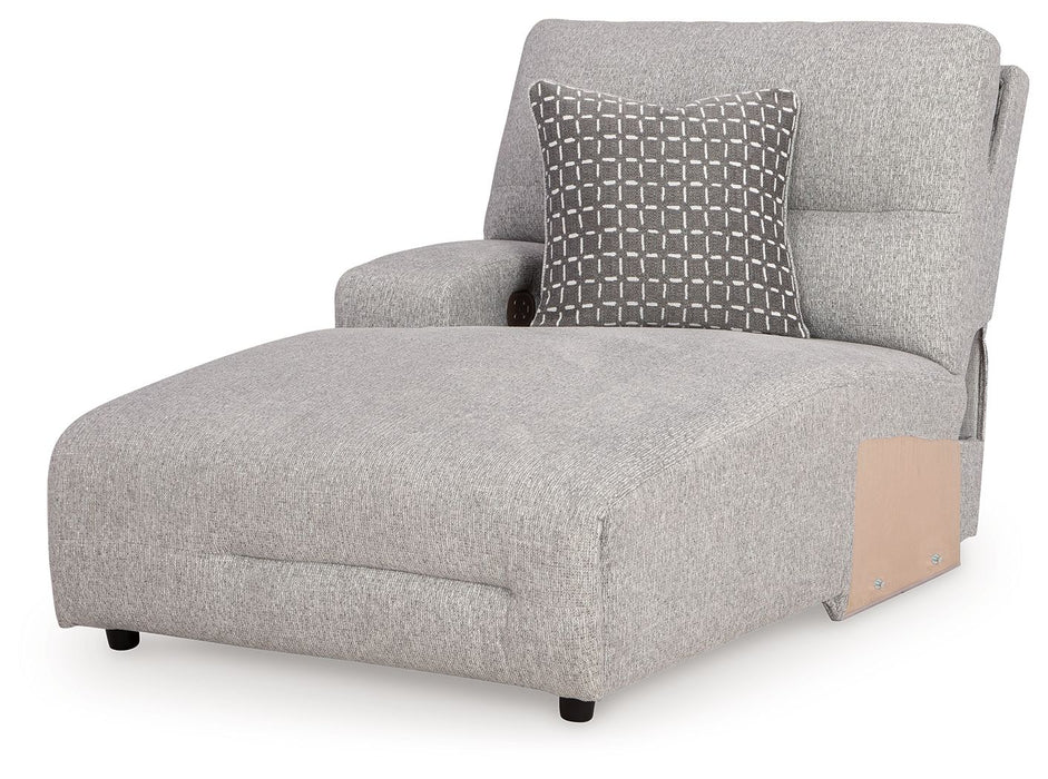 Acklen Place - Pewter - Laf Power Reclining Back Chaise - Tallahassee Discount Furniture (FL)