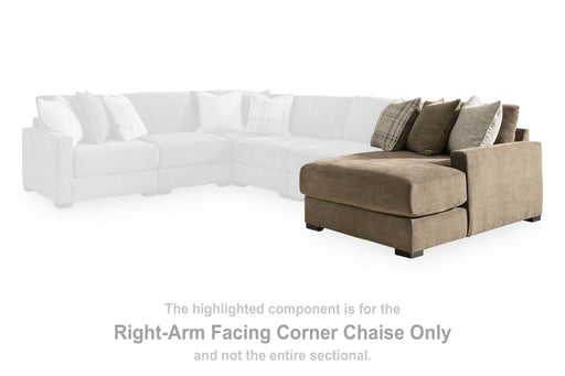 Camellia-Court - RAF Corner Chaise - Coffee - Tallahassee Discount Furniture (FL)