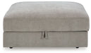 Aslan Court - Pebble - Ottoman With Storage - Tallahassee Discount Furniture (FL)