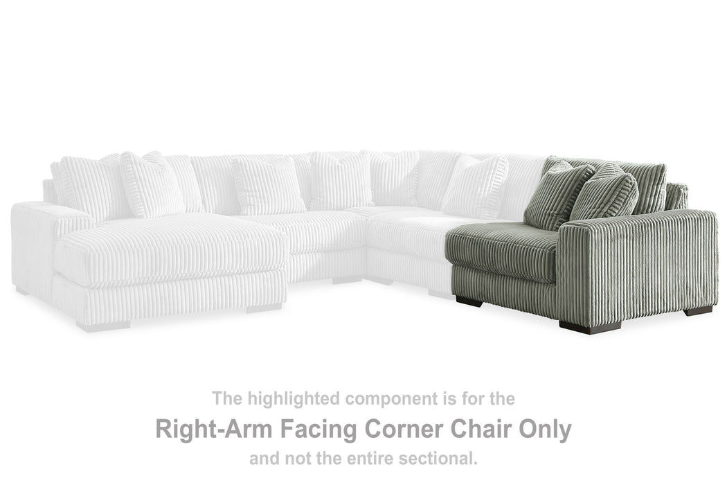 Lindyn - Fog - RAF Corner Chair - Tallahassee Discount Furniture (FL)