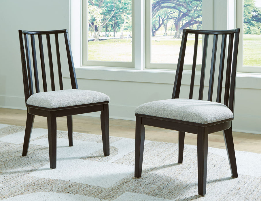 Galliden - Black - Dining Upholstered Side Chair (Set of 2) - Tallahassee Discount Furniture (FL)