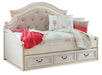 Realyn - Twin Day Bed With Storage - Chipped White - Tallahassee Discount Furniture (FL)