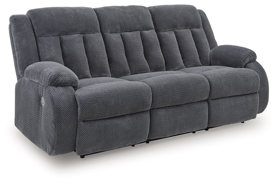 Observation - Steel - Reclining Power Sofa With Drop Down Table - Tallahassee Discount Furniture (FL)