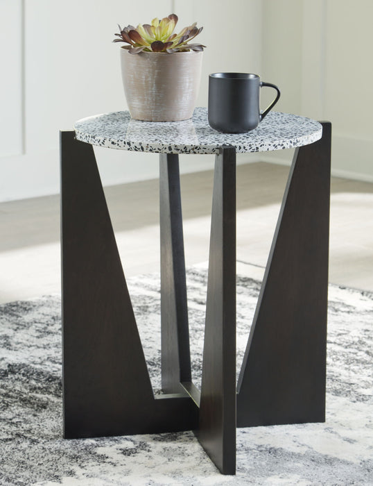 Tellrich - Black / White - Accent Table - Tallahassee Discount Furniture (FL)