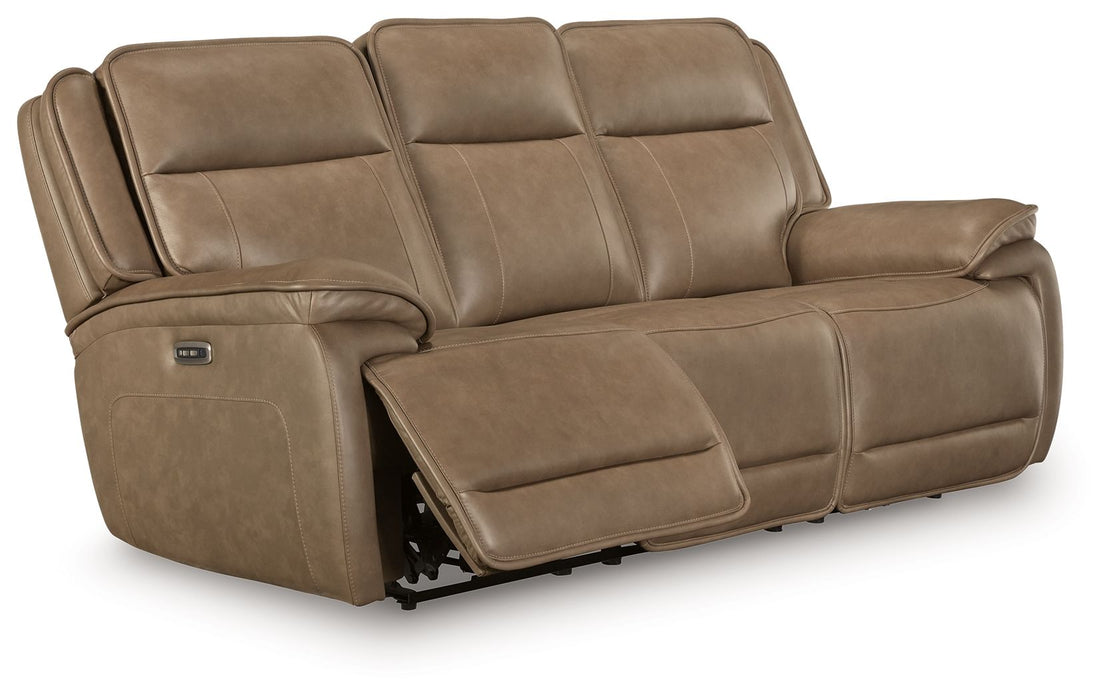 Glencroft - Power Reclining Sofa With Adjustable Headrest - Sahara - Tallahassee Discount Furniture (FL)
