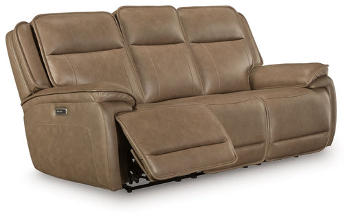 Glencroft - Power Reclining Sofa With Adjustable Headrest - Sahara - Tallahassee Discount Furniture (FL)