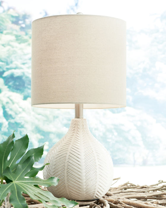 Rainermen - Off White - Ceramic Table Lamp - Tallahassee Discount Furniture (FL)