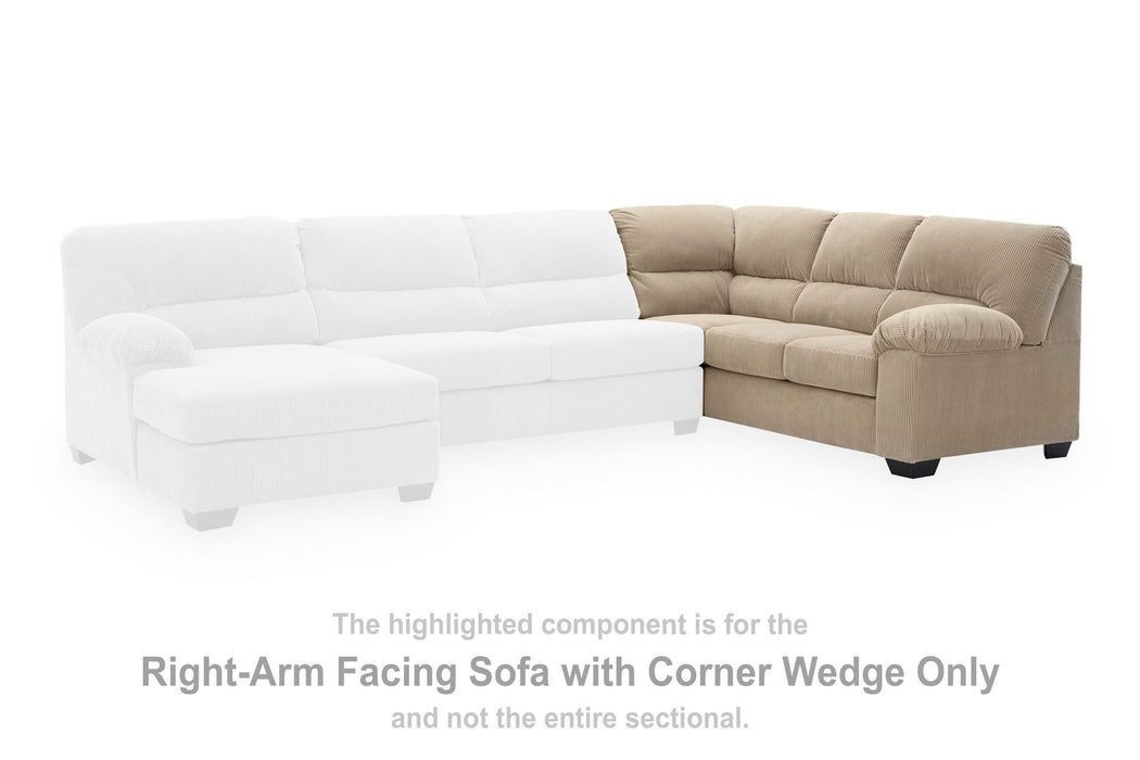 SimpleJoy - RAF Sofa With Corner Wedge - Sand - Tallahassee Discount Furniture (FL)