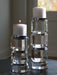 Brentley - Clear / Silver Finish - Candle Holder Set (Set of 2) - Tallahassee Discount Furniture (FL)
