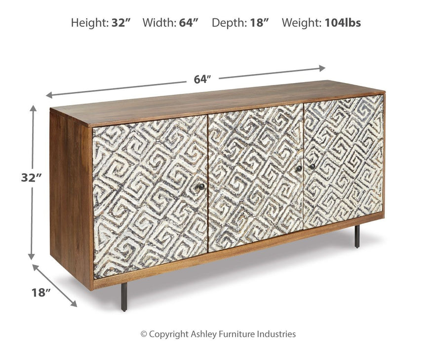 Kerrings - Accent Cabinet - Brown / Black / White - Tallahassee Discount Furniture (FL)