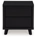 Danziar - Black - Two Drawer Night Stand - Tallahassee Discount Furniture (FL)