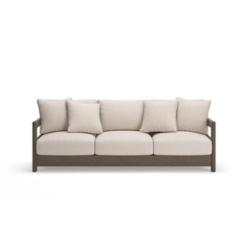 Arc Lake - Sofa With Cushion - Brown / Beige - Tallahassee Discount Furniture (FL)