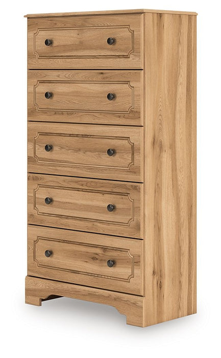 Aleaport - Warm Brown - Five Drawer Chest - Tallahassee Discount Furniture (FL)