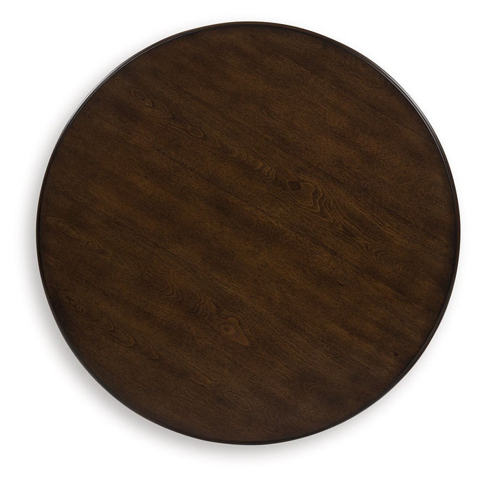 Frallyn - Dark Brown - Round End Table - Tallahassee Discount Furniture (FL)