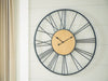 Brockett - Wall Clock - Black / Natural - Tallahassee Discount Furniture (FL)