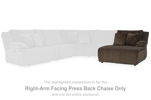Top Tier - Chocolate - Raf Press Back Chaise - Tallahassee Discount Furniture (FL)