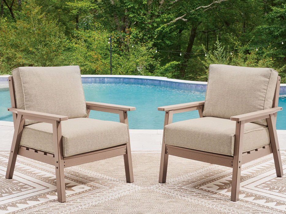 Grover Beach - Lounge Chair With Cushion (Set of 2) - Driftwood - Tallahassee Discount Furniture (FL)