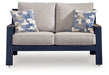 East Beach - Loveseat With Cushion - Blue - Tallahassee Discount Furniture (FL)