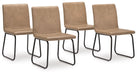 Pharwynn - Toast - Dining Upholstered Side Chair (Set of 4) - Tallahassee Discount Furniture (FL)