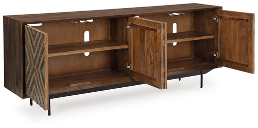 Dreggan - Brown / Gold Finish - Accent Cabinet - Tallahassee Discount Furniture (FL)