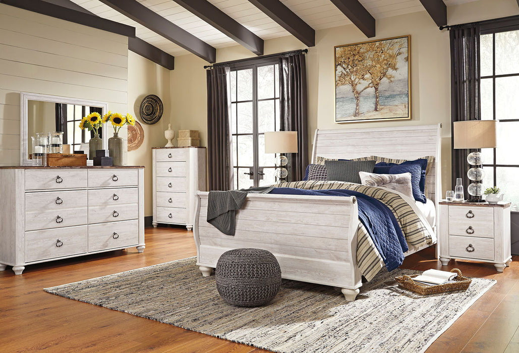 Willowton - Sleigh Bedroom Set - Tallahassee Discount Furniture (FL)