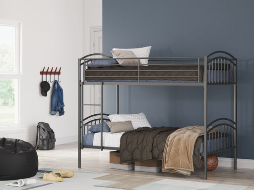 Lanceburg - Twin/Twin Bunk Bed With Ladder - Gray - Tallahassee Discount Furniture (FL)