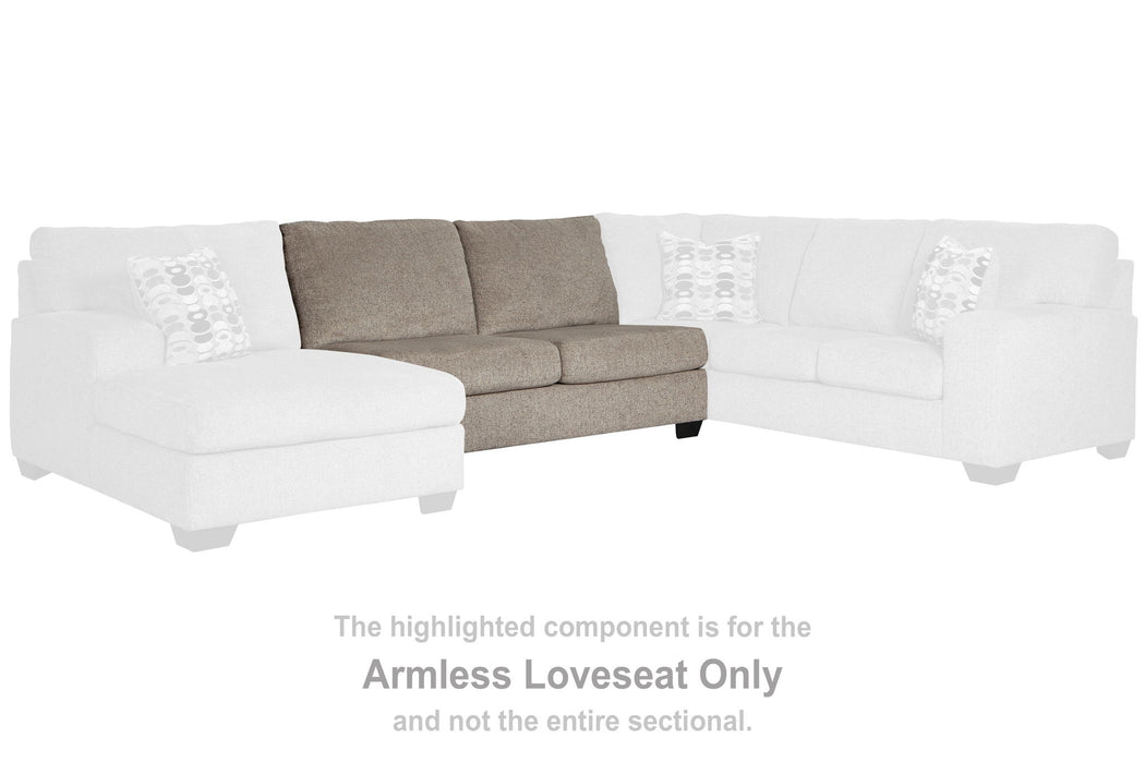 Ballinasloe - Platinum - Armless Loveseat - Tallahassee Discount Furniture (FL)