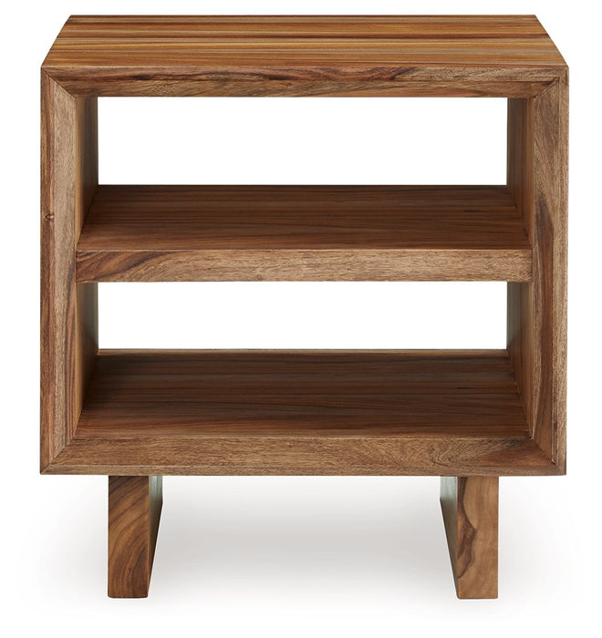 Dressonni - Brown - Square End Table - Tallahassee Discount Furniture (FL)