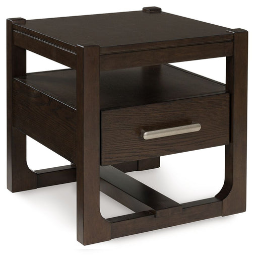 Breckington - Square End Table - Dark Brown - Tallahassee Discount Furniture (FL)