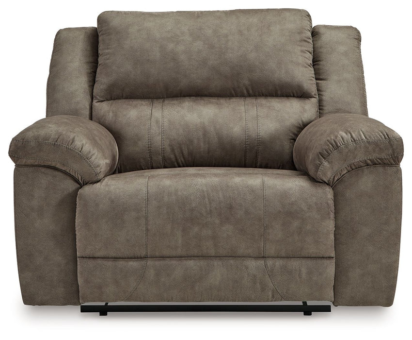 Laresview - Fossil - Zero Wall Wide Seat Recliner - Tallahassee Discount Furniture (FL)