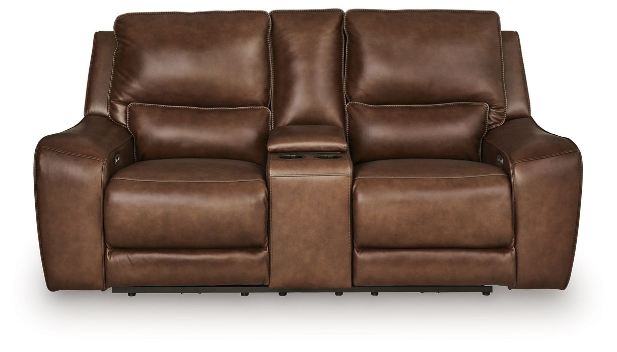 DeepWakes - Power Reclining Loveseat / Console / Adjustable Headrest - Tallahassee Discount Furniture (FL)
