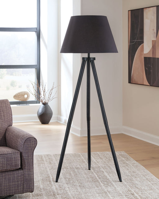 Orhan - Wood Floor Lamp - Black - Tallahassee Discount Furniture (FL)
