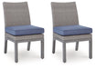 Half Moon Beach - Side Chair With Cushion (Set of 2) - Blue / Gray - Tallahassee Discount Furniture (FL)