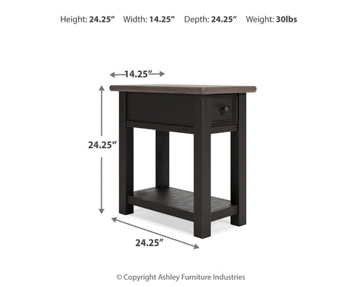 Tyler Creek - Chair Side End Table - Black / Gray - Tallahassee Discount Furniture (FL)