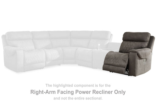 Hoopster - Gunmetal - Raf Zero Wall Power Recliner - Tallahassee Discount Furniture (FL)