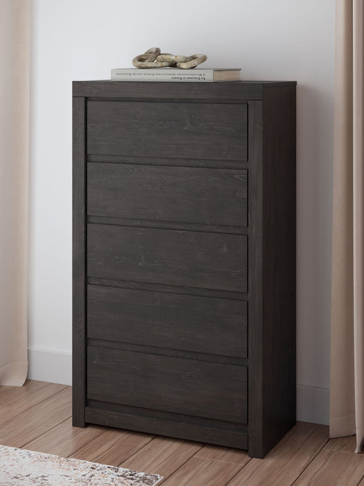 Fraluna - Charcoal - Five Drawer Chest - Tallahassee Discount Furniture (FL)