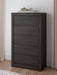 Fraluna - Charcoal - Five Drawer Chest - Tallahassee Discount Furniture (FL)