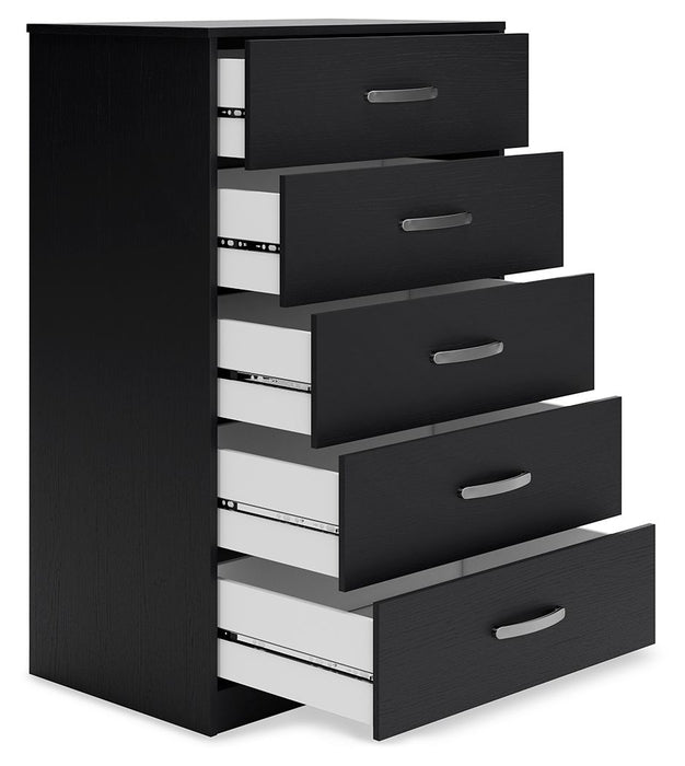 Finch - Five Drawer Chest - 46" Height - Black - Tallahassee Discount Furniture (FL)