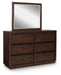 Dilenno - Dark Brown - Dresser And Mirror - Tallahassee Discount Furniture (FL)