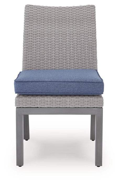 Half Moon Beach - Side Chair With Cushion (Set of 2) - Blue / Gray - Tallahassee Discount Furniture (FL)
