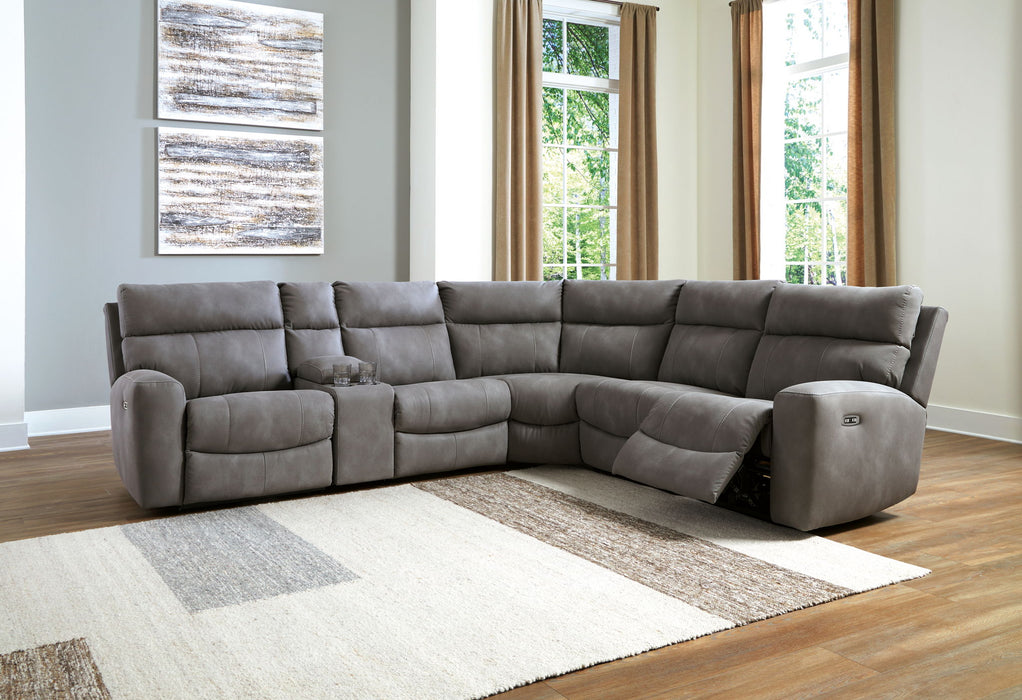 Next-Gen Durapella - Power Reclining Sectional Set - Tallahassee Discount Furniture (FL)