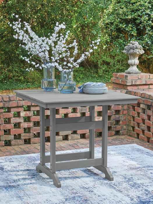 Sanctuary Beach - Square Counter Table With Umbrella Option - Dark Gray - Tallahassee Discount Furniture (FL)