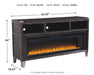 Todoe - 2 Pc. - 65" TV Stand With Wide Fireplace Insert - Gray - Tallahassee Discount Furniture (FL)