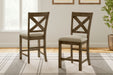 Moriville - Upholstered Barstool (Set of 2) - Beige - Tallahassee Discount Furniture (FL)