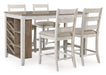 Skempton - Rectangular Counter Table With Storage - White - Tallahassee Discount Furniture (FL)
