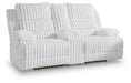 Rhines Falls - Alloy - Double Reclining Power Loveseat With Console - Tallahassee Discount Furniture (FL)