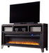 Todoe - 2 Pc. - 65" TV Stand With Wide Fireplace Insert - Gray - Tallahassee Discount Furniture (FL)