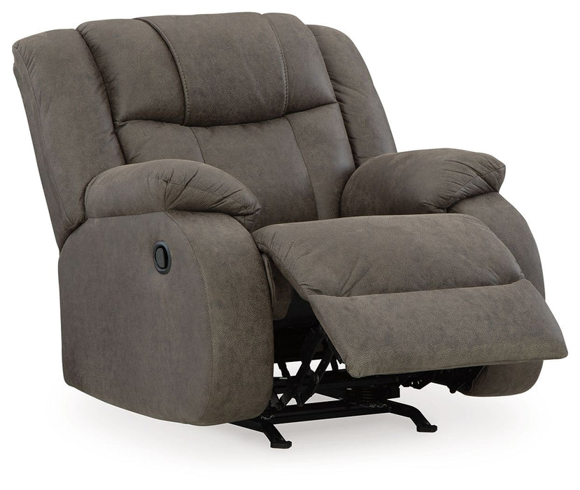 First Base - Gunmetal - Rocker Recliner - Tallahassee Discount Furniture (FL)